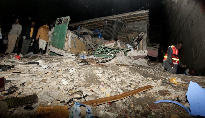 Six-story building collapses as floods hit Kenyan capital, three dead